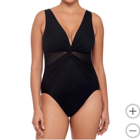 New Miradonna by Miraclesuit Women's black Swimsuit one piece - Picture 1 of 3